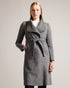 ROSEANE-Outerwear-Wrap yourself in elegance and warmth with the exquisite ROSEANE. Made from 100% wool with a herringbone texture, this coat exudes timeless style. Metal edge details refine the look for everyday wear. Wrap coat 100% wool Belted waist Button fastening Metal hardware tipping Pockets Herringbone texture Midi length- Ted Baker Romania